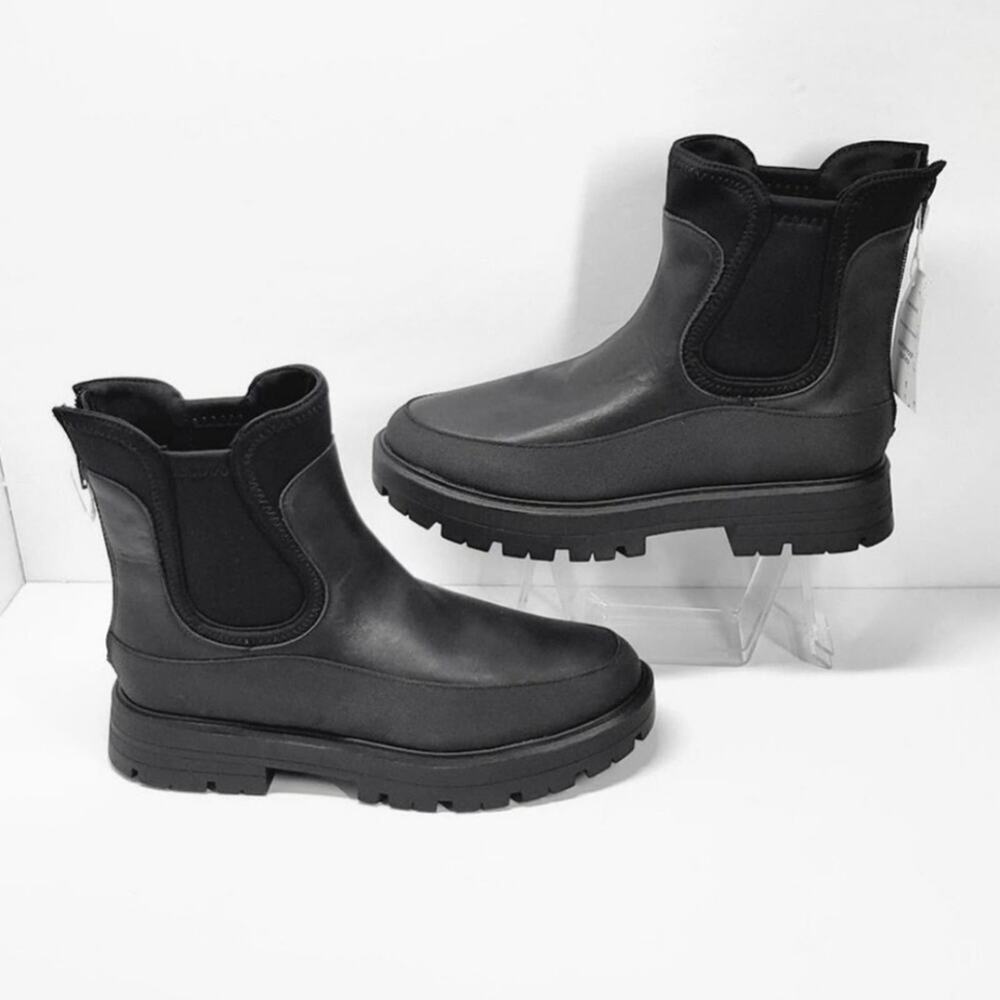 Lucky brand black Allehia Modern Lug sole Chelsea Boots Booties 8.5‎ 9.5 7.5 New - Picture 7 of 15